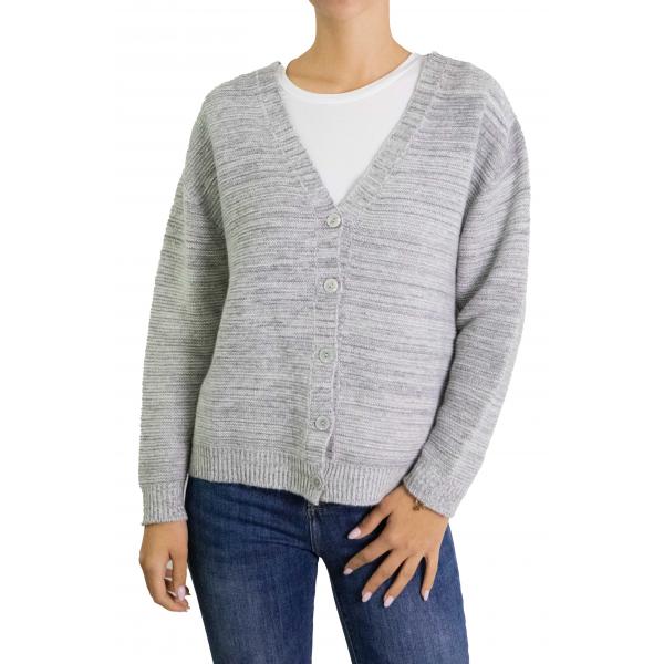 Cardigan misto cashmere scollo a V
